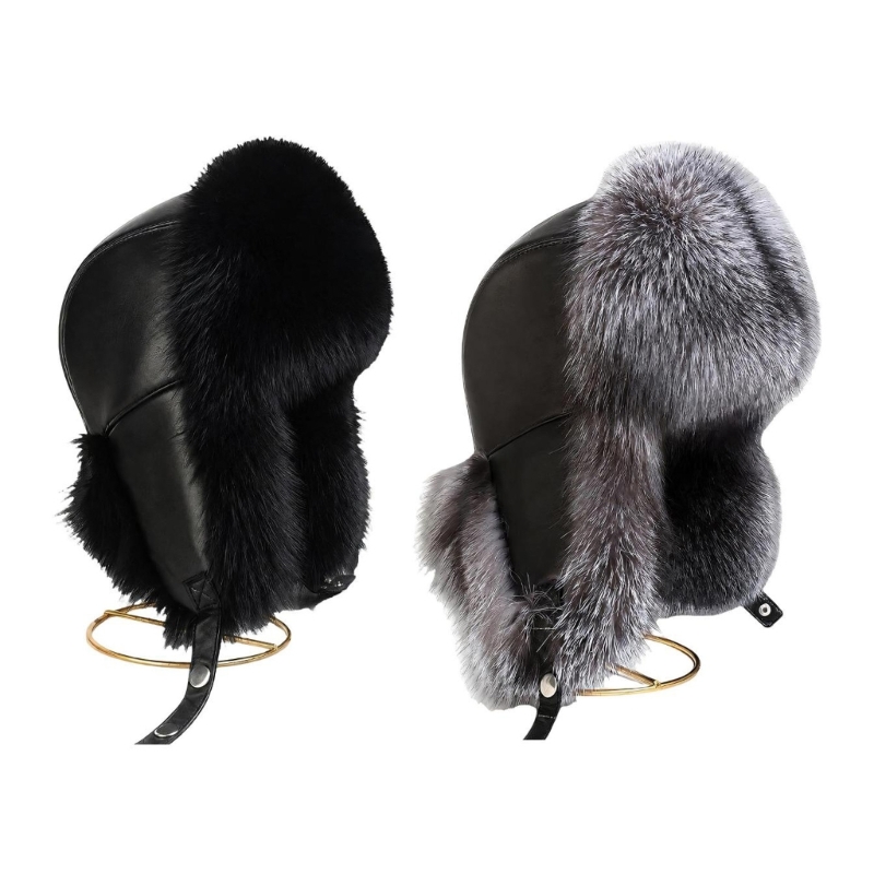 Trapper Hat Ear Flap - 2025 新しいフェイクファートラッパーハット、耳フラップ付き、大人用、ユニセックス、フルカバーの冬用暖かいキャップ、風の強い通勤やアウトドアに最適