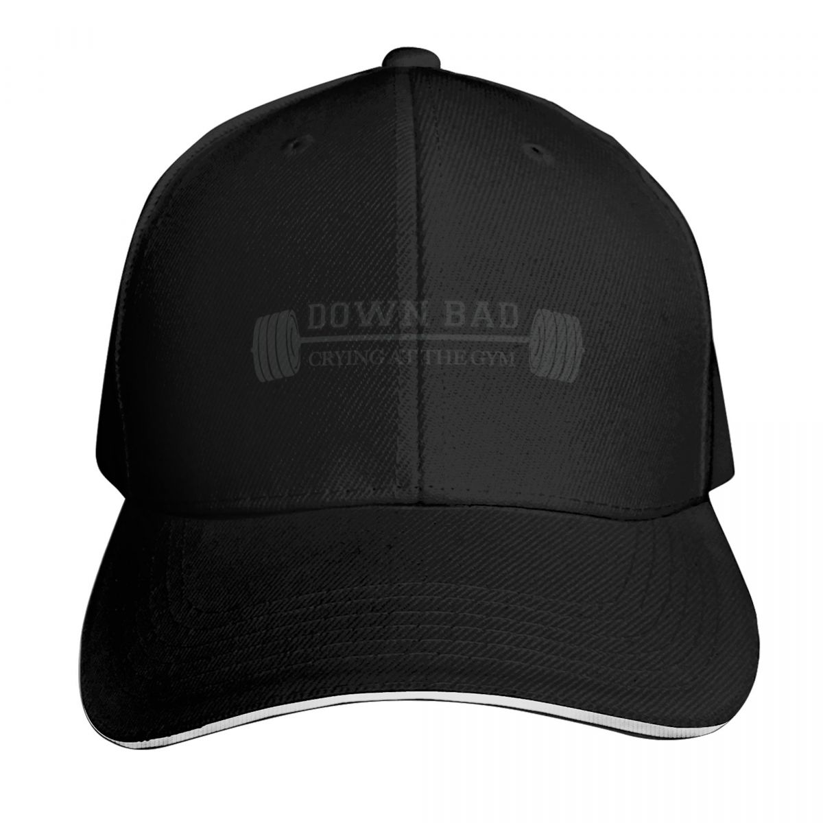 Baseball Cap Structured - TTPDのデザインが施された、つばが平らで、バックストラップが付いた、六角形のパネル構造を持つ、お父さん風の野球帽。