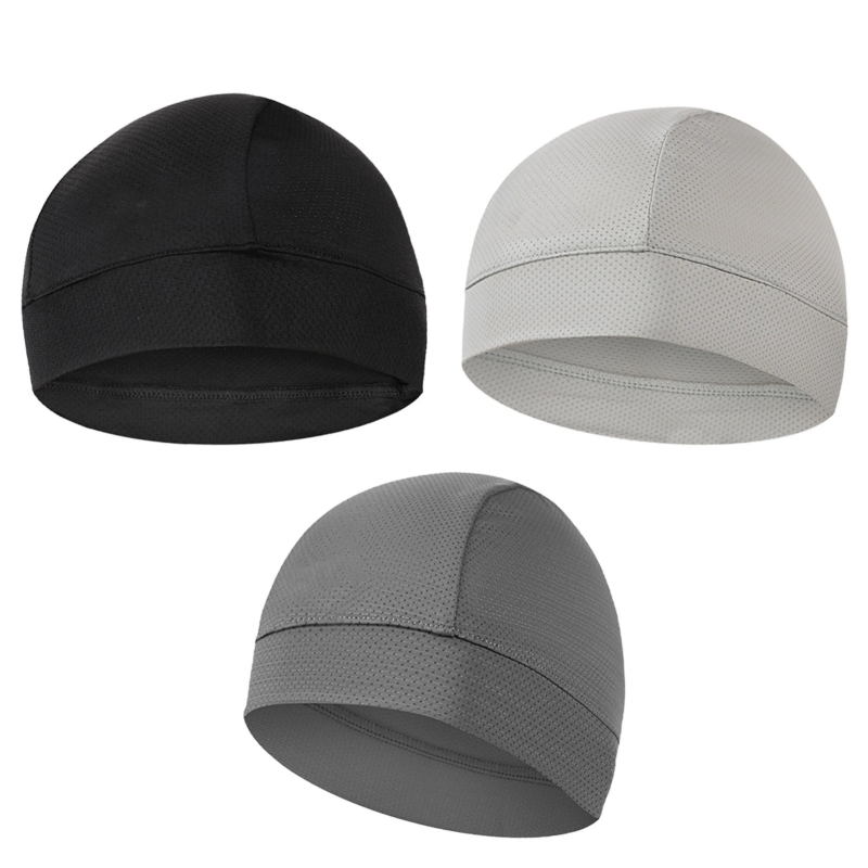 Skull Cap Helmet Liner - 夏用速乾通気性メッシュビーニー スカルキャップ スポーツランニング用吸汗キャップ サイクリング用ヘルメットインナー 吸湿速乾ハット