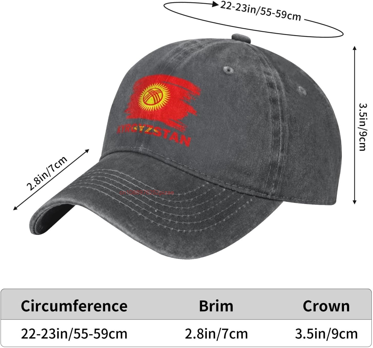 ヴィンテージ キルギスタン国旗 スタイリッシュ ウォッシュド - Dad Hat Cotton のレビューと価格