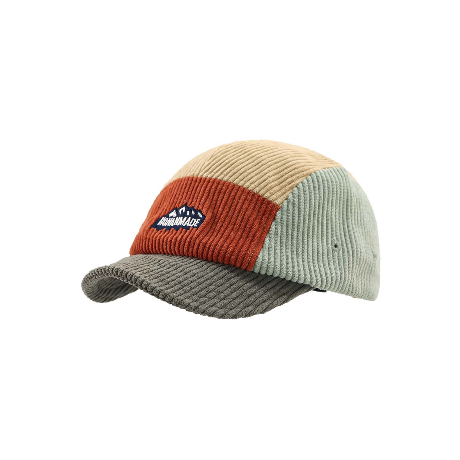 2026秋冬新作コーデュロイカラーブロック5パネルキャップ、 - Corduroy Cap 5 Panel のレビューと価格