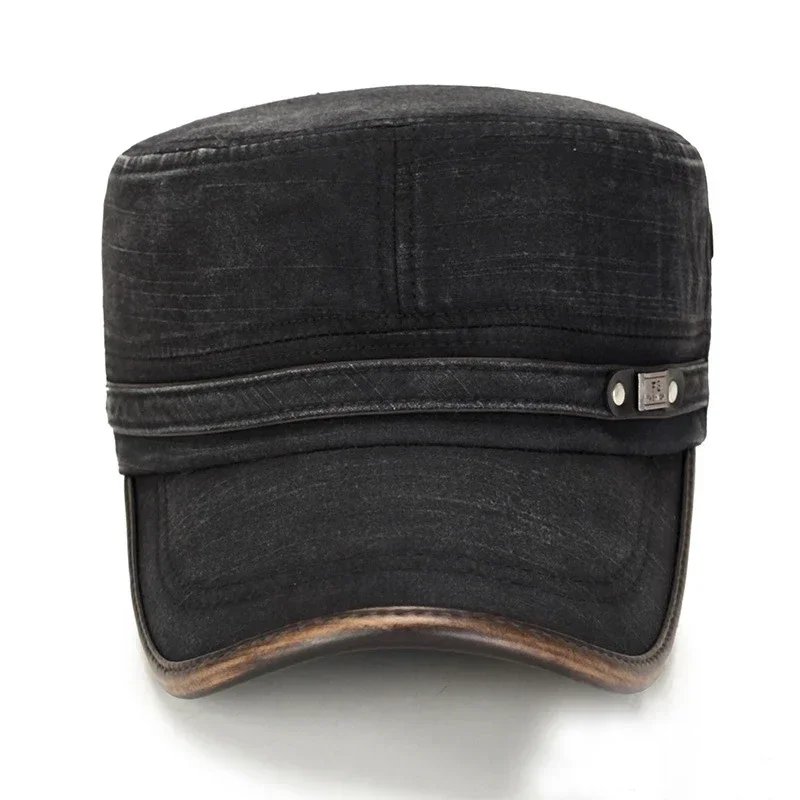 ウォッシュ加工のダメージ加工を施したレザートリム付きフラット - Dad Hat Cotton のレビューと価格