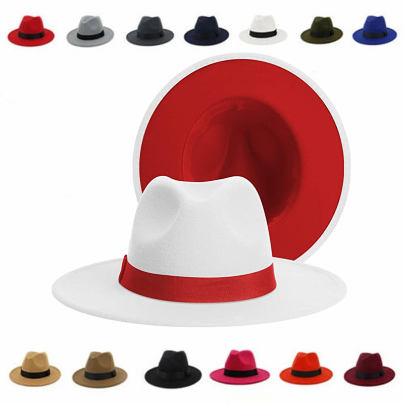 女性用のクラシックなパッチワークハット,ウールのフェルト帽子 - Fedora Hat Wool のレビューと価格
