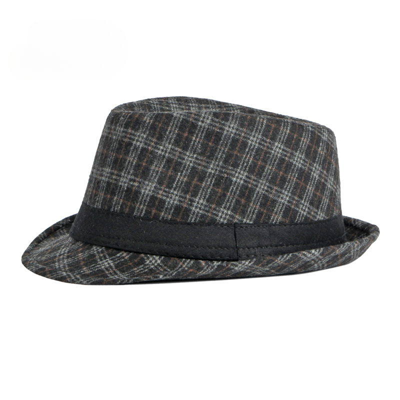 男性と女性の袖のジャズ帽子、ジョーカーチェックトップ帽子、厚 - Fedora Hat Wool のレビューと価格