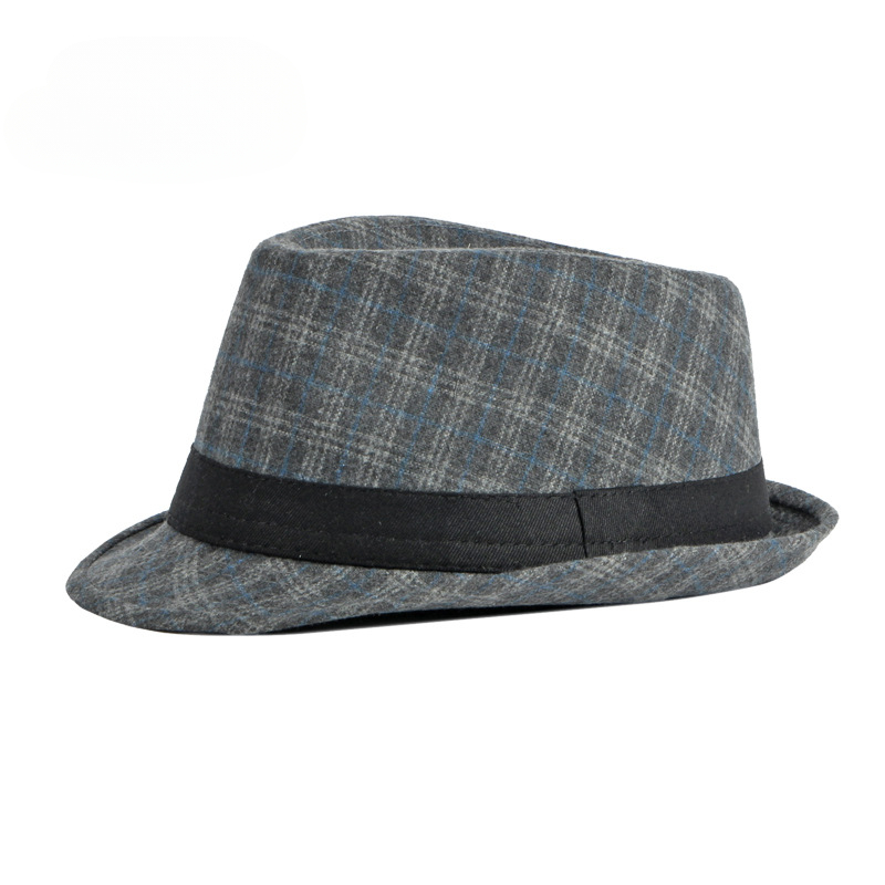 男性と女性の袖のジャズ帽子、ジョーカーチェックトップ帽子、厚 - Fedora Hat Wool のレビューと価格